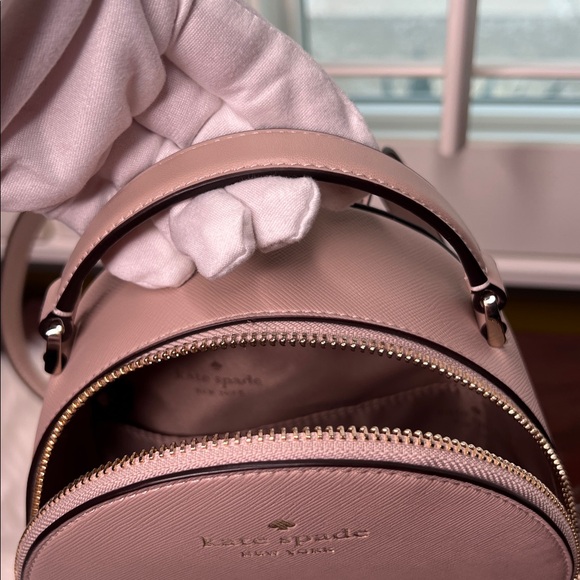 Kate Spade New York Schuyler Mini Backpack Warm Beige NWOT $299 Saffiano PVC - Picture 11 of 17